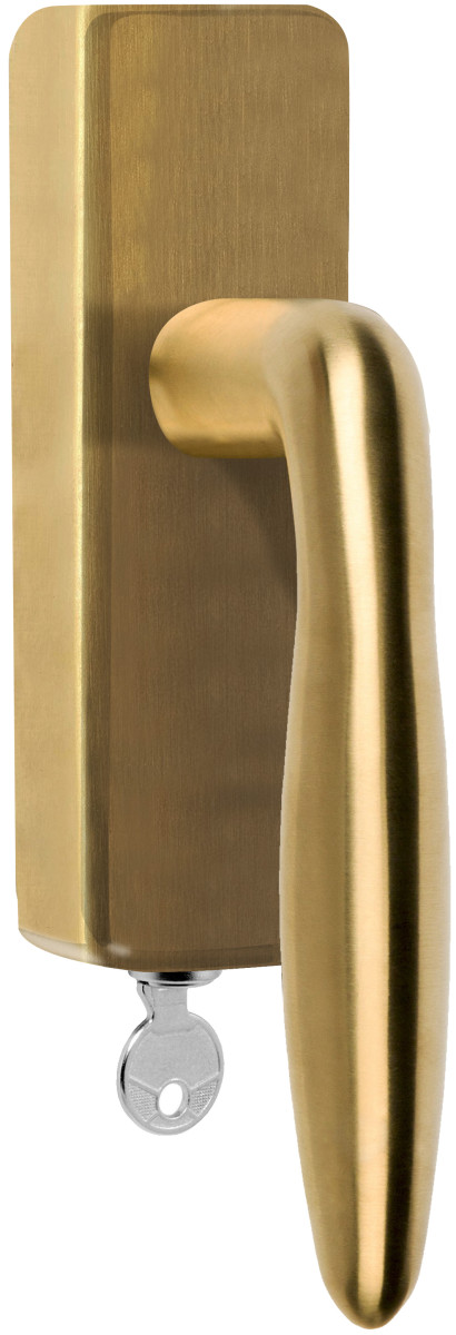 LB18H-DKLOCK-O - locking tilt and turn window handle PVD satin gold