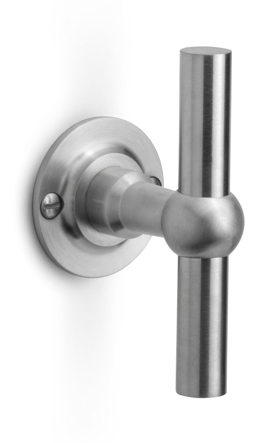 FVT100V/48 - fixed knob on rose satin stainless steel