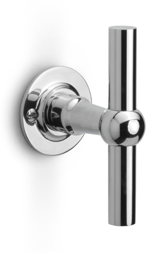 FVT110V/52 - fixed knob on rose polished stainless steel