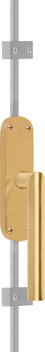 KO-LB2 - R BASICS KO-LB2 espagnolette bolt PVD satin gold right-turning (rods in satin st. steel)