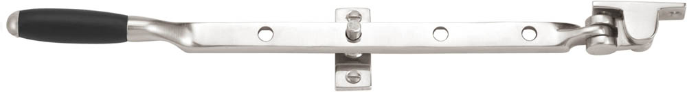 RU-1932 - casement stay with two pins satin nickel/ebony wood