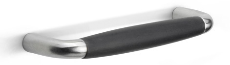 MG1932/128 - cabinet handle 128mm c.t.c. satin nickel/ebony wood
