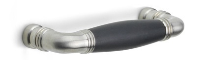 MG1934/96 - cabinet handle 96mm c.t.c. satin nickel/ebony wood