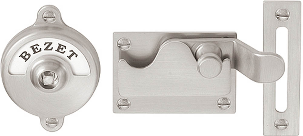 WCO - privacy set (with black/white 'vrij/bezet' indicator and red/green indicator) brass unlacquered