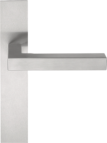 LSQ1P236SFC - unsprung lever handle on blank plate satin stainless steel