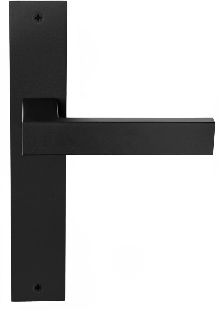 LSQ1P236SFC - unsprung lever handle on blank plate satin black