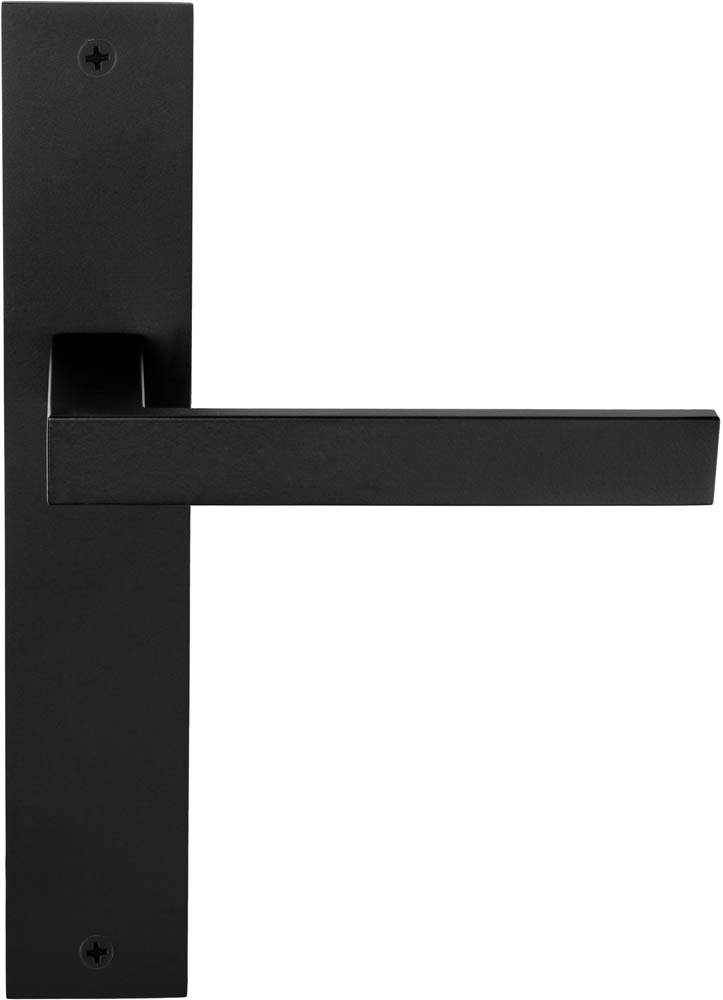 LSQ2P236SFC - unsprung lever handle on blank plate satin black