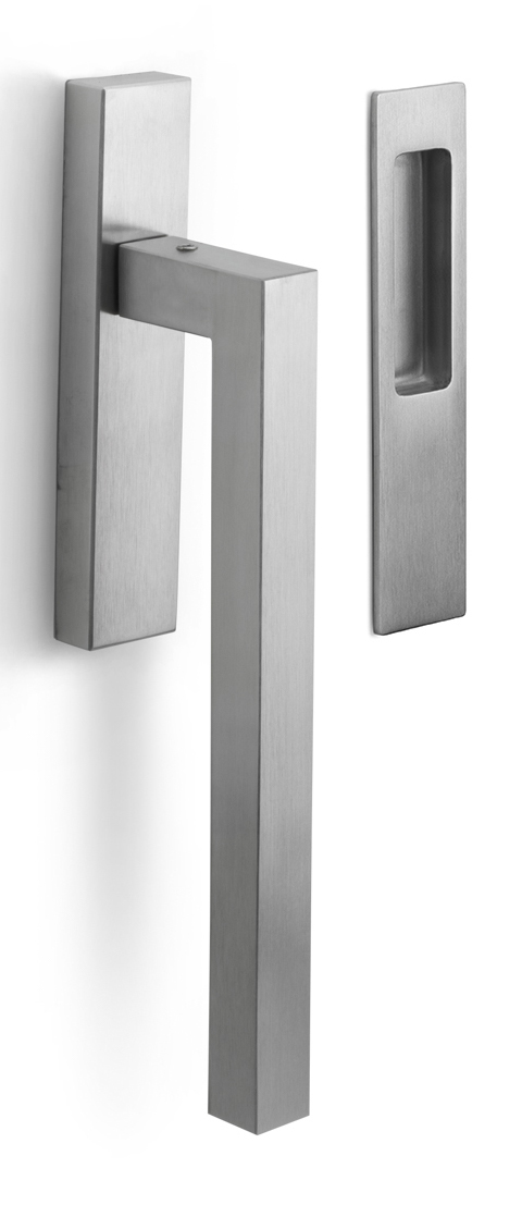 LSQ230Y - lift-up sliding door handle profile cylinder hole Y69 satin stainless steel