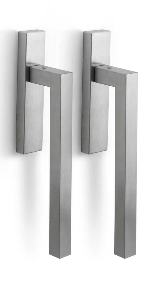 LSQ230PA - set of lift-up sliding door handles blank satin stainless steel