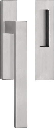 LSQ231Y - set of lift-up sliding door handle profile cylinder hole Y69 satin stainless steel