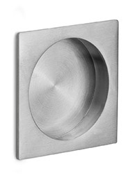 LSQ54 - single flush pull polished stainless steel