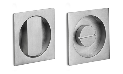 LSQ54S - flush pull set with thumbturn incl. 6/8 mm pin DT38-42mm* bronze