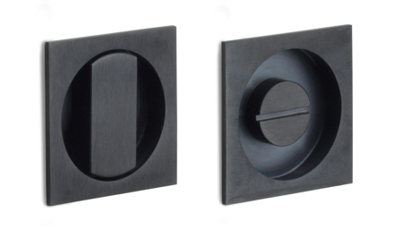 LSQ54S - flush pull set with thumbturn incl. 6/8 mm pin DT38-42mm* PVD satin black
