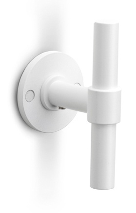 PBT15/50 - solid double sprung door handle on rose PVD champagne