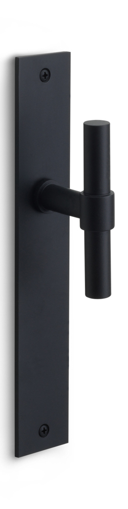 PBT15P236SFC - unsprung lever handle on blank plate satin black