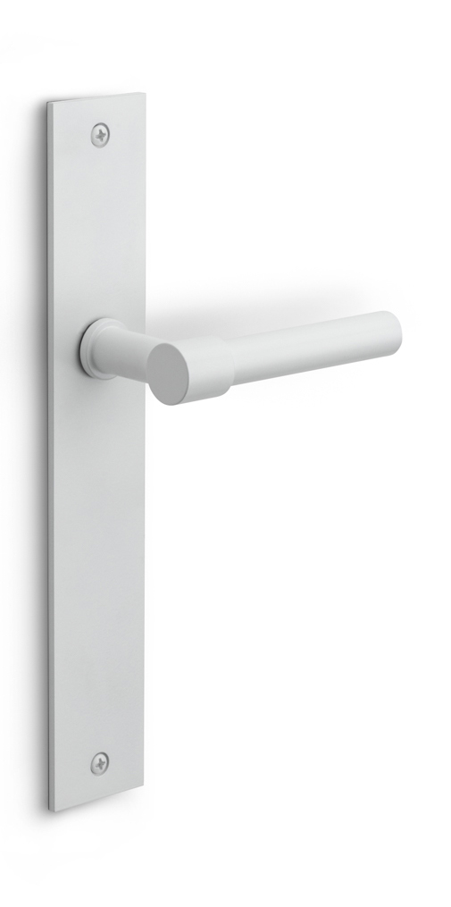 PBL15P236SFC - unsprung lever handle on blank plate white