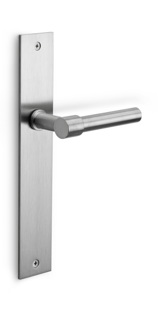 PBL15P236SFC - unsprung lever handle on blank plate satin stainless steel