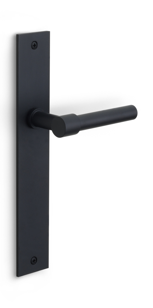 PBL15P236SFC - unsprung lever handle on blank plate satin black