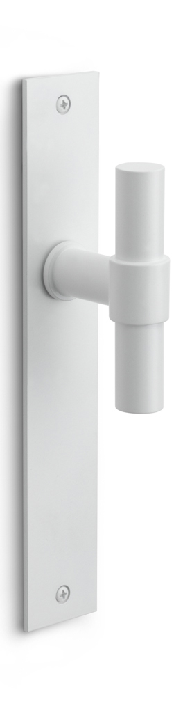 PBT20P236SFC - unsprung lever handle on blank plate white