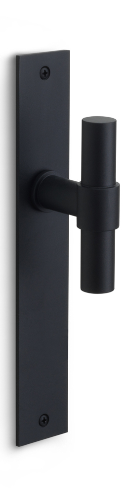 PBT20P236SFC - unsprung lever handle on blank plate satin black