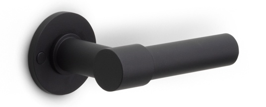 PBL20/50 - solid double sprung door handle on rose PVD champagne