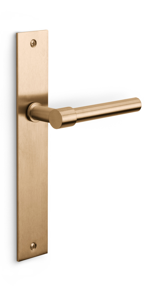 PBL15XLP236SFC - unsprung lever handle on blank plate PVD light bronze
