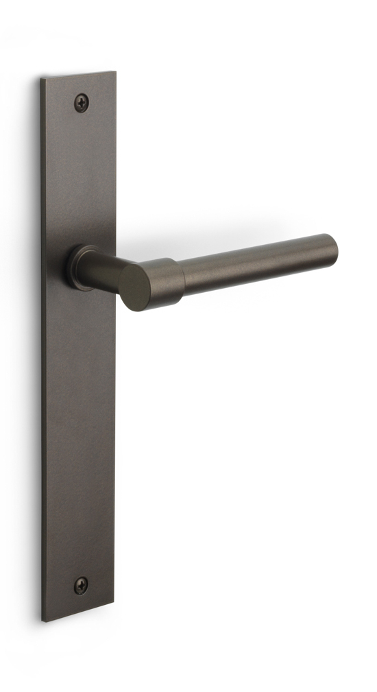 PBL15XLP236SFC - unsprung lever handle on blank plate bronze