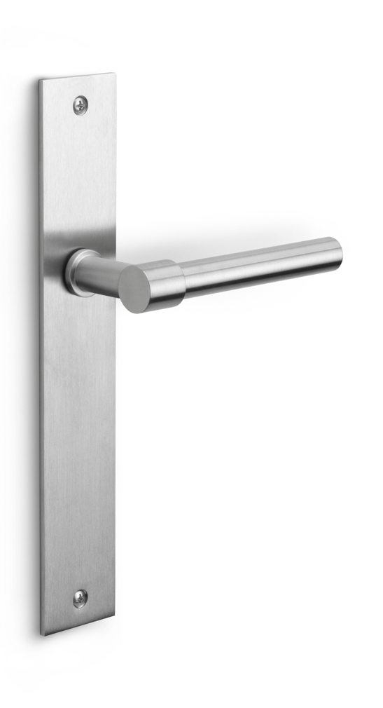 PBL15XLP236SFC - unsprung lever handle on blank plate satin stainless steel