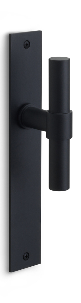 PBT20XLP236SFC - unsprung lever handle on blank plate satin black
