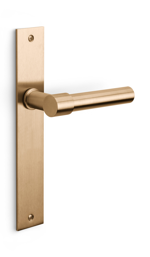 PBL20XLP236SFC - unsprung lever handle on blank plate PVD light bronze