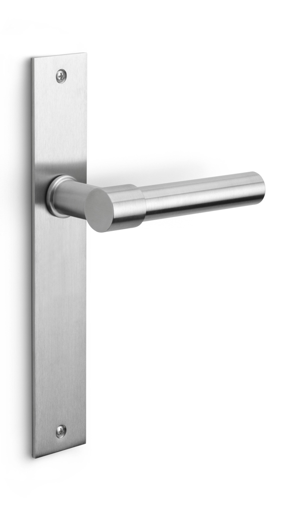 PBL20XLP236SFC - unsprung lever handle on blank plate satin stainless steel