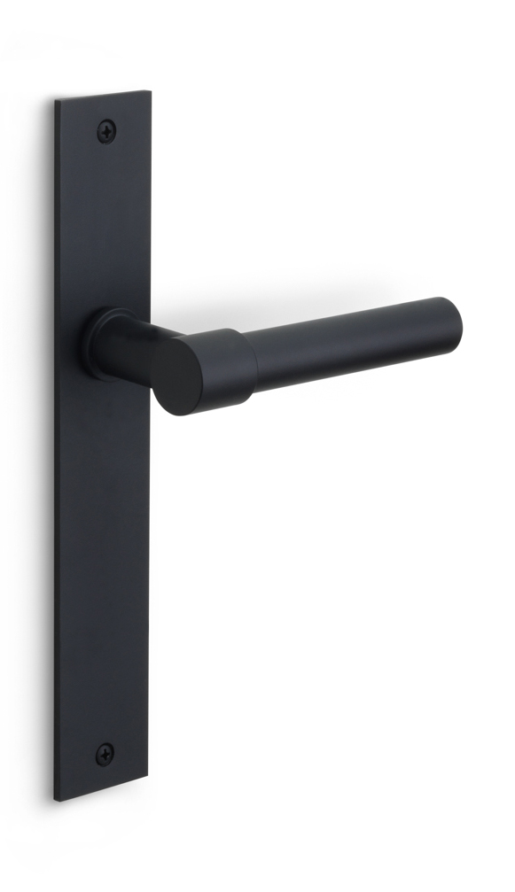 PBL20XLP236SFC - unsprung lever handle on blank plate satin black