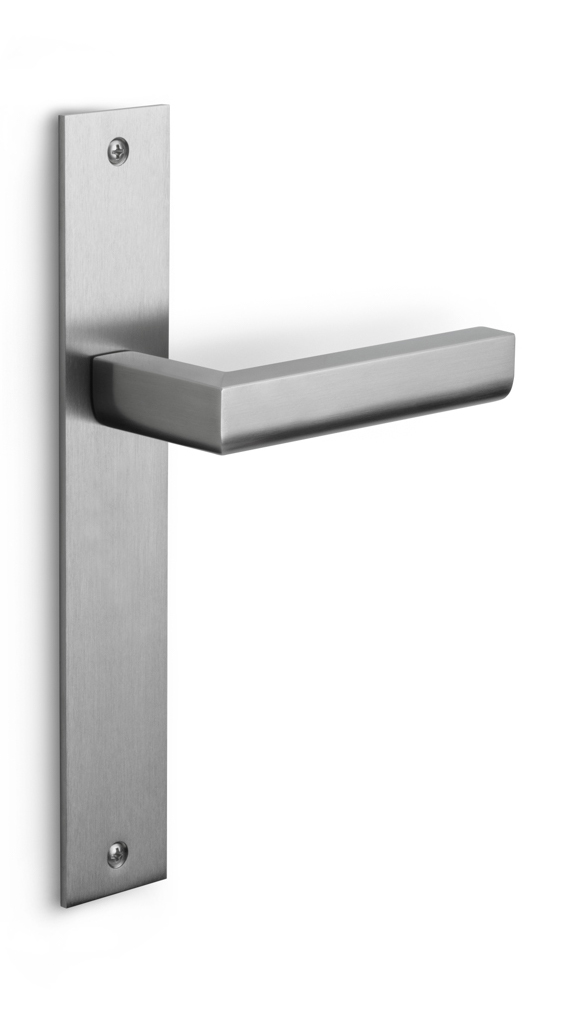 PBL23P236SFC - unsprung lever handle on blank plate satin stainless steel