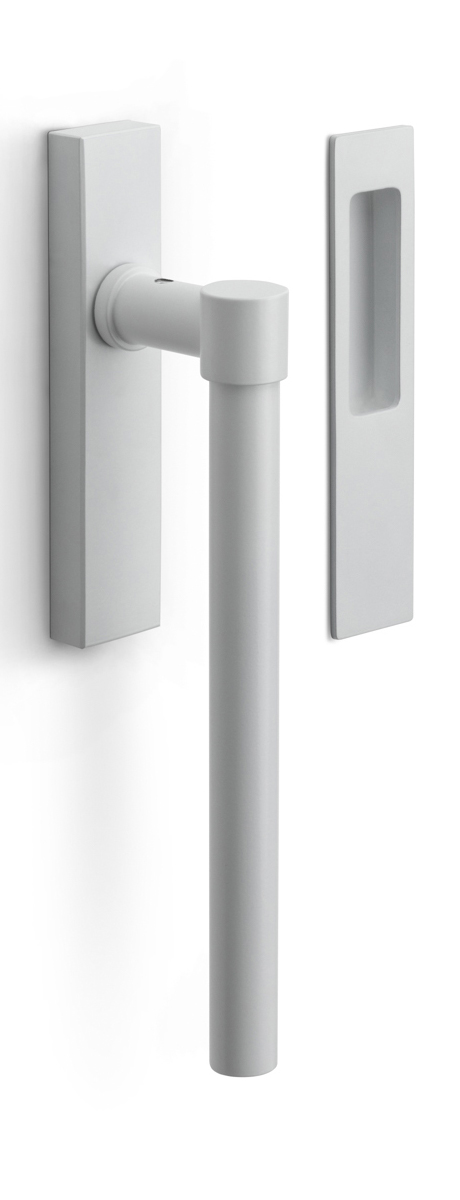 PB230 - lift-up sliding door handle blank white