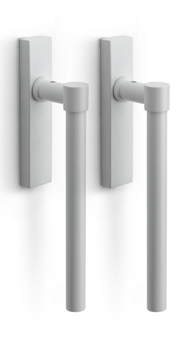 PB230PAY - set of lift-up sliding door handles profile cylinder hole Y69 white