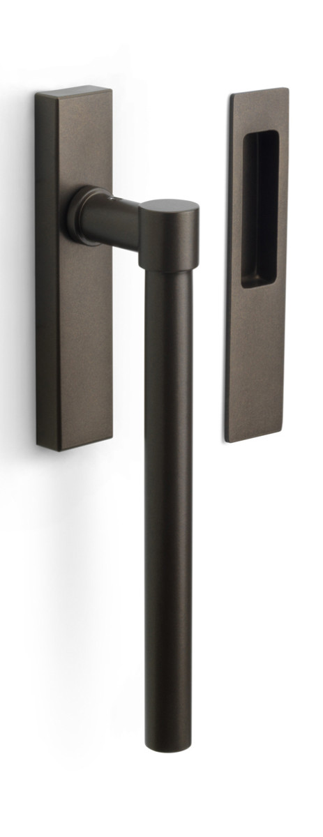 PB230Y - lift-up sliding door handle profile cylinder hole Y69 bronze