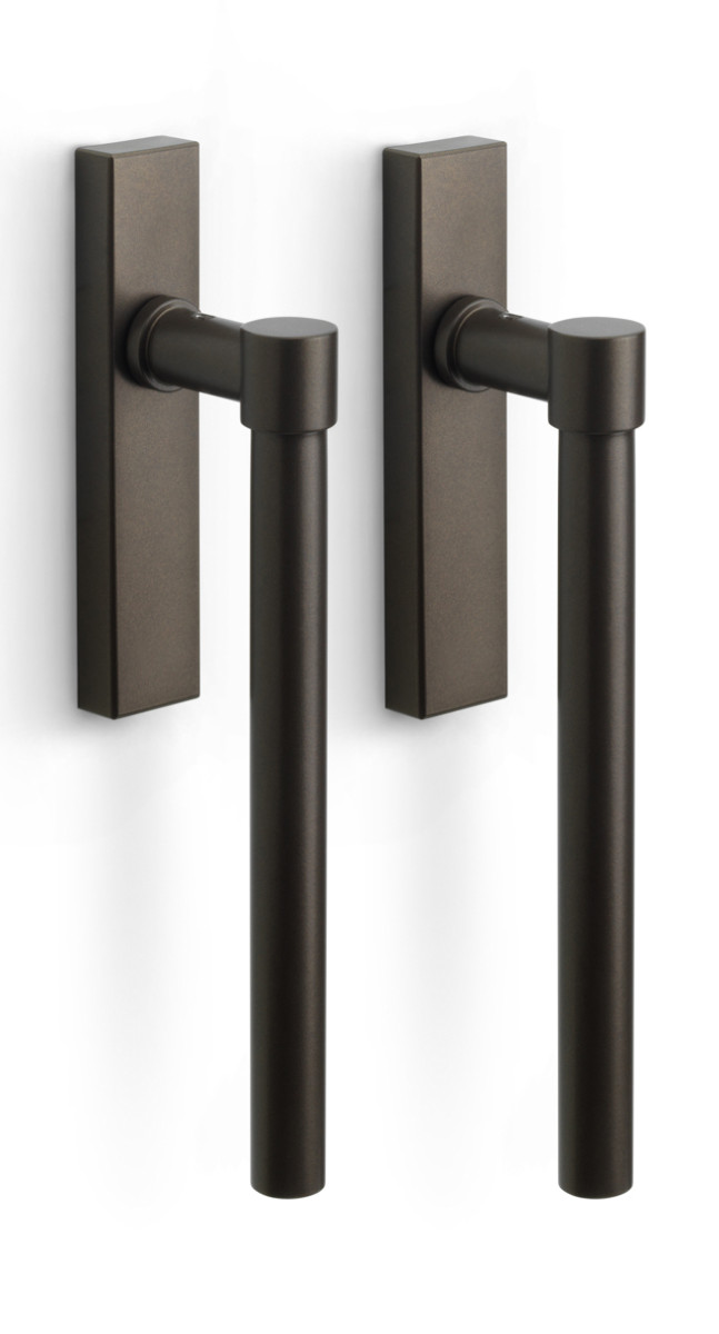 PB230PA - set of lift-up sliding door handles blank bronze