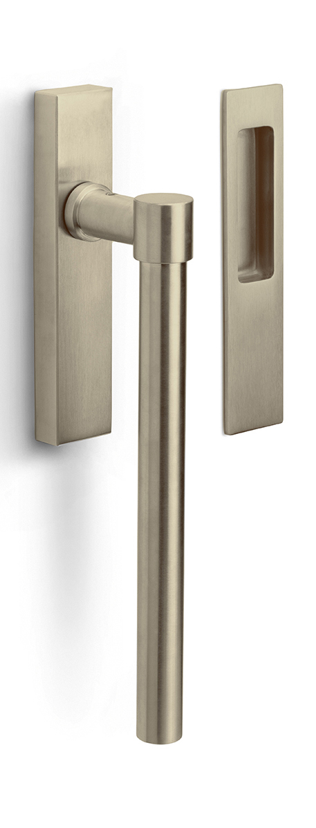 PB230Y - solid set internal lift-up sliding door handle porfile including cylinder hole PC69