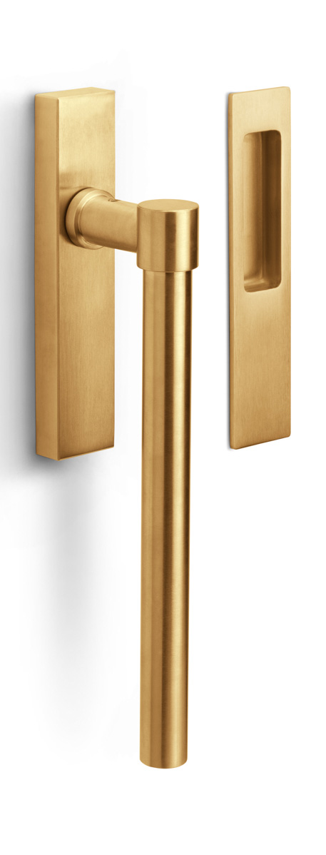 PB230 - lift-up sliding door handle blank PVD satin gold