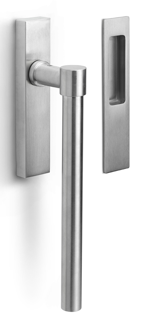 PB230Y - lift-up sliding door handle profile cylinder hole Y69 satin stainless steel