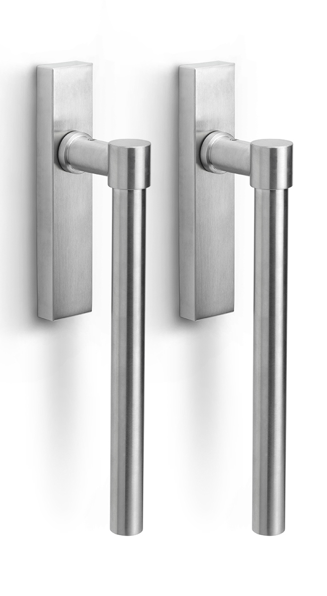 PB230PA - set of lift-up sliding door handles blank satin stainless steel