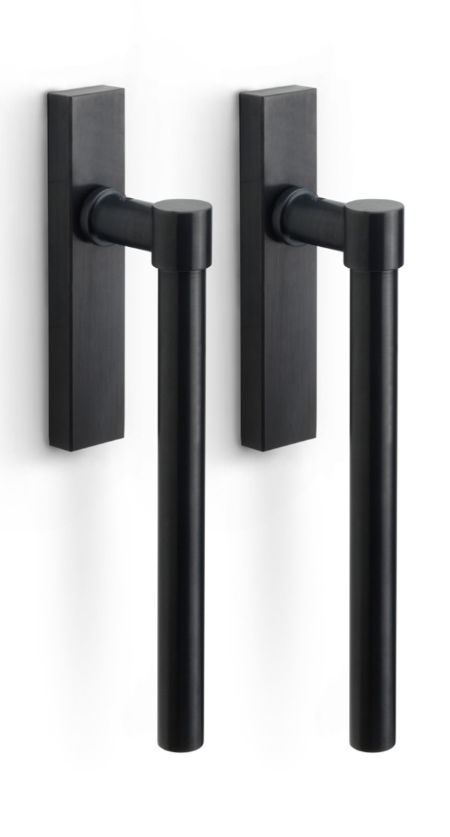 PB230PAY - set of lift-up sliding door handles profile cylinder hole Y69 PVD satin black