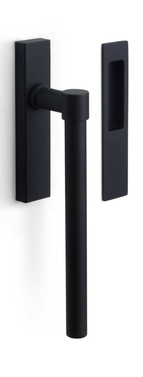 PB230Y - lift-up sliding door handle profile cylinder hole Y69 satin black