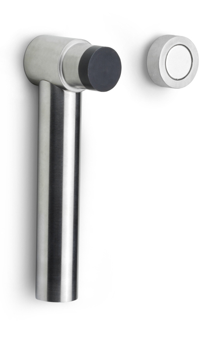 PB30 - floor mounted door stop with magnet satin stainless steel