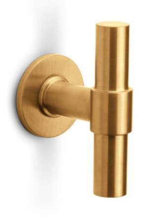 PBT100G - set solid knobs for glass door fixed on rose