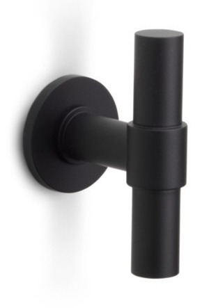 PBT100G - set solid knobs for glass door fixed on rose