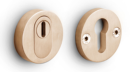 PBVEIL-KT - security escutcheons with cylinder protection cover SKG*** PVD light bronze