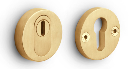 PBVEIL-KT - security escutcheons with cylinder protection cover SKG*** PVD satin gold