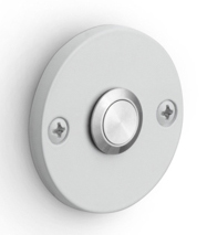 PB52 - bell push white (bell button in satin stainless steel)