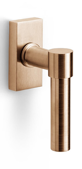 PBL20-DK - non-locking tilt and turn window handle PVD light bronze